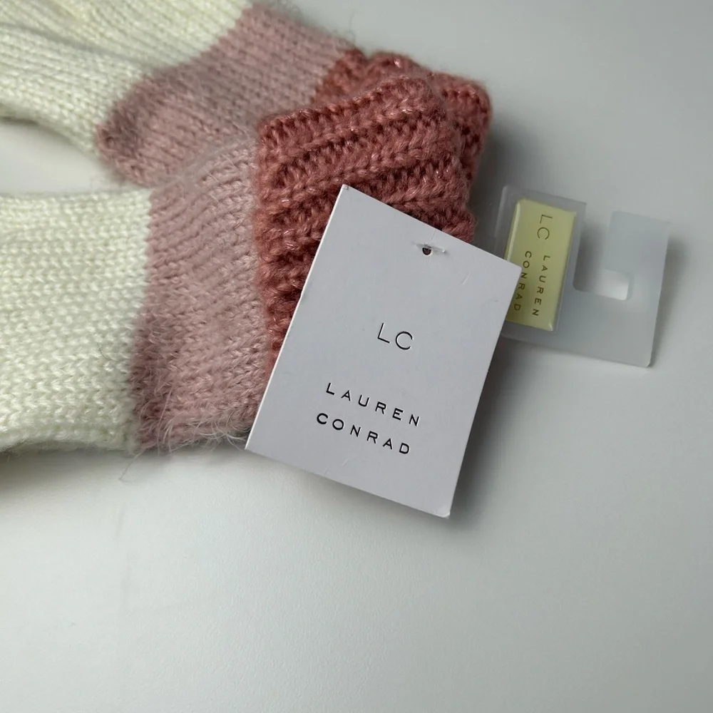 Women's LC Lauren Conrad mixed yarn striped‎ gloves
